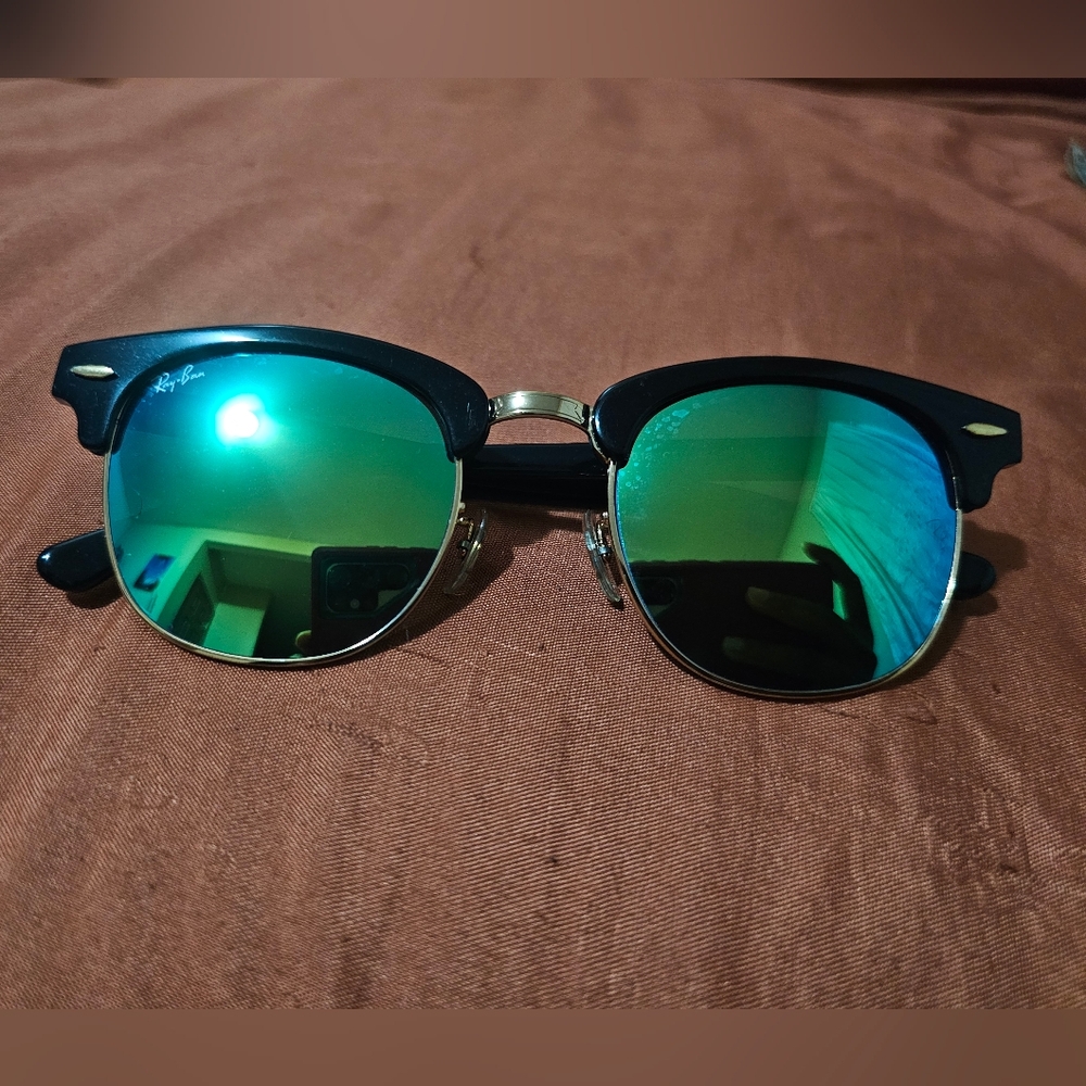 Ray-Ban Clubmaster 3016 Green Reflective